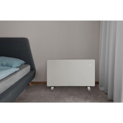 Sencor - Încălzitor/Convector electric inteligent 1200/2400W/230V IP24 Wi-Fi alb