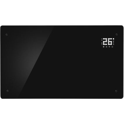 Sencor - Convector electric inteligent 2000 W / 230 V, IP24, Wi‑Fi, negru + telecomandă