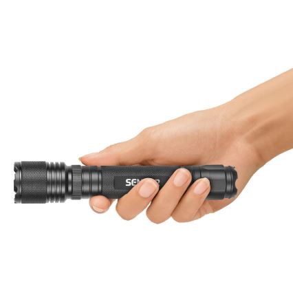 Sencor - Lanternă LED din aluminiu LED/5W/6xAAA IP44 negru