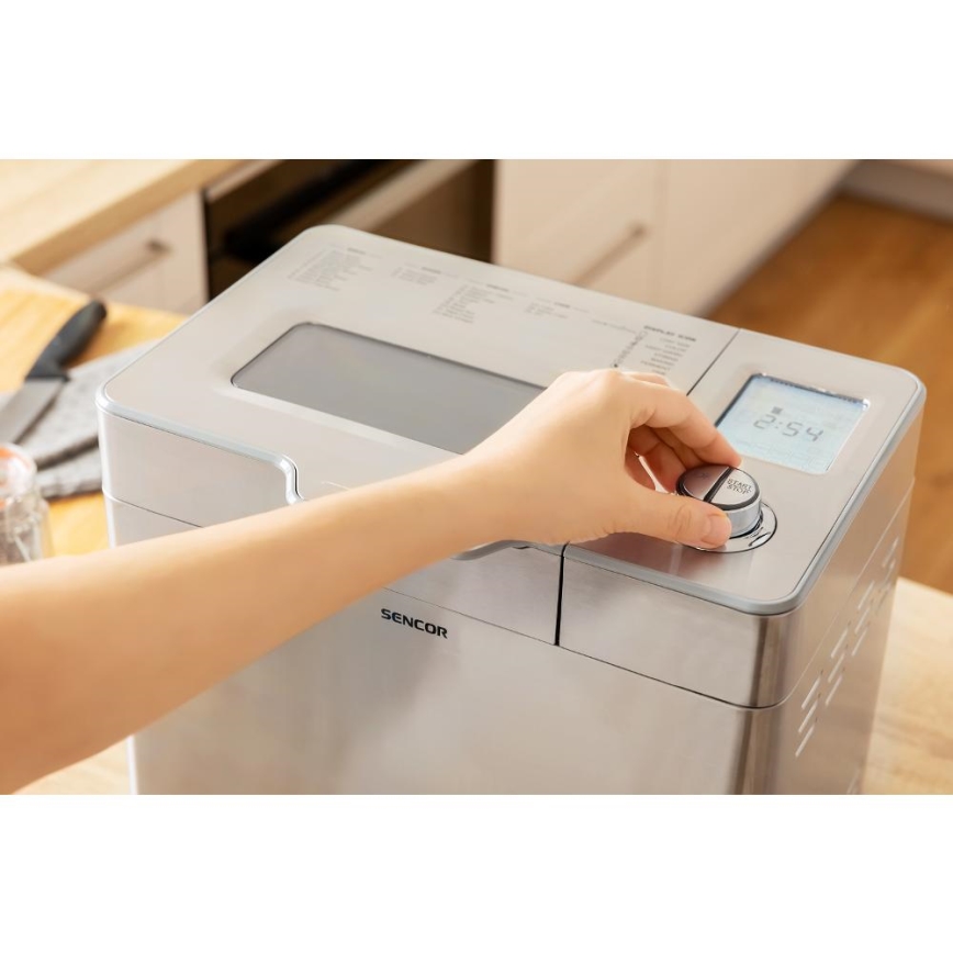 Sencor - Mașină de pâine 550W/230V, crom mat