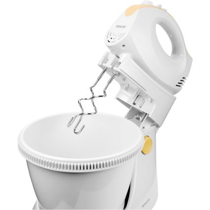 Sencor - Mixer manual cu bol rotativ 500W/230V alb