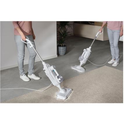 Sencor - Mop cu aburi multifuncțional 2 în 1 1500W/230V IPX4 alb