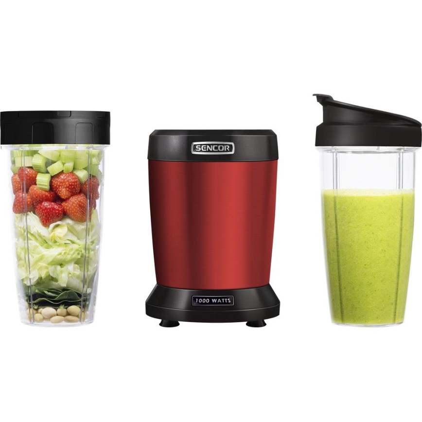 Sencor - Blender nutri pentru smoothie 1000W/230V roșu