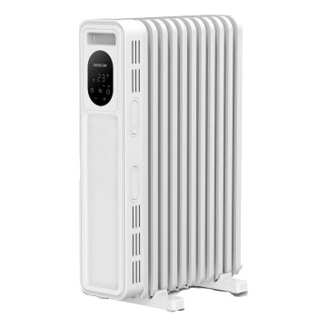 Sencor - Radiator cu ulei, 11 elemente, 1000/2300 W, 230 V, alb, cu telecomandă