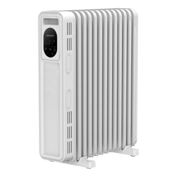 Sencor - Radiator cu ulei, 13 elemente, 1000/2500 W, 230 V, alb, telecomandă inclusă