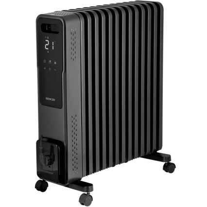 Sencor - Radiator cu ulei cu 13 secțiuni 1000/1500/2730W/230V Wi-Fi negru
