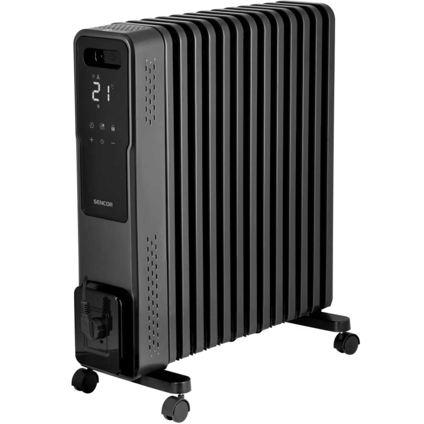 Sencor - Radiator cu ulei cu 13 secțiuni 1000/1500/2730W/230V Wi-Fi negru