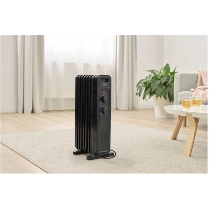Sencor - Radiator electric cu ulei, 7 aripioare, 600/900/1500W/230V, negru