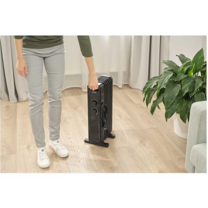 Sencor - Radiator electric cu ulei, 7 aripioare, 600/900/1500W/230V, negru