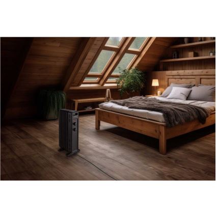 Sencor - Radiator electric cu ulei, 7 aripioare, 600/900/1500W/230V, negru