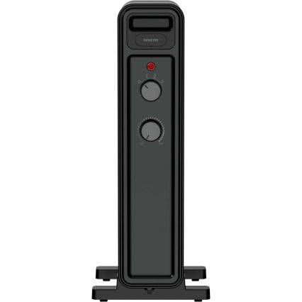 Sencor - Radiator electric cu ulei, 7 aripioare, 600/900/1500W/230V, negru