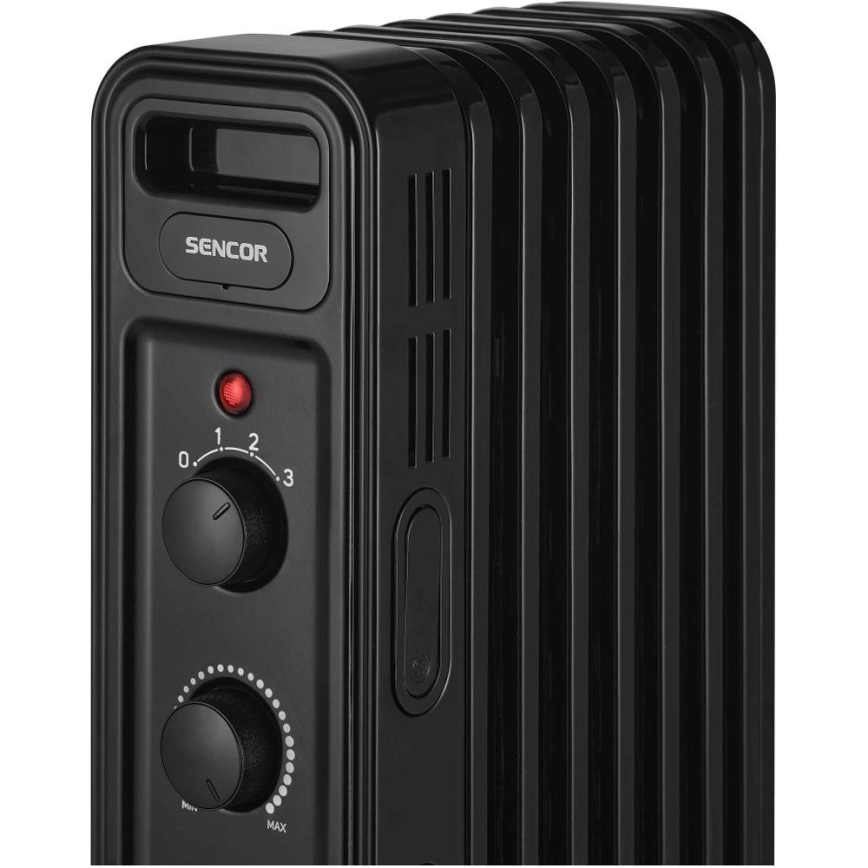 Sencor - Radiator electric cu ulei, 7 aripioare, 600/900/1500W/230V, negru