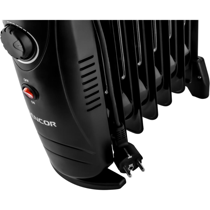Sencor - Radiator electric cu ulei, 7 elemente, 700 W/230 V, negru