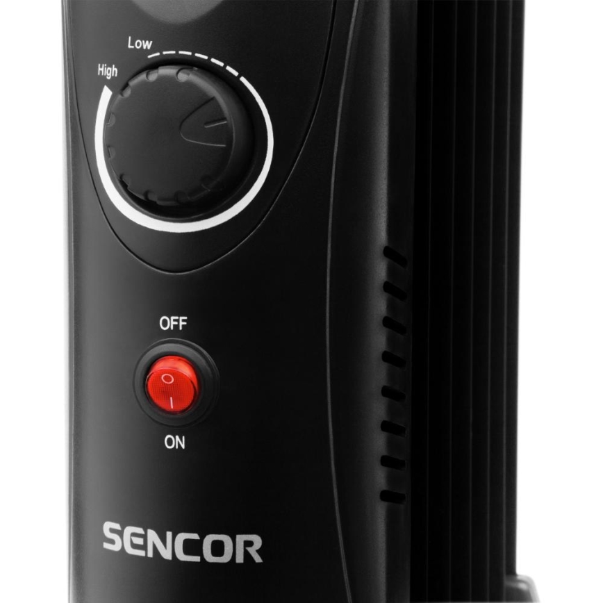Sencor - Radiator electric cu ulei, 7 elemente, 700 W/230 V, negru
