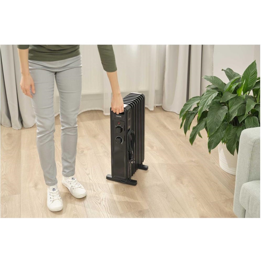 Sencor - radiator electric cu ulei, 9 secțiuni, 800/1200/2000W/230V, negru