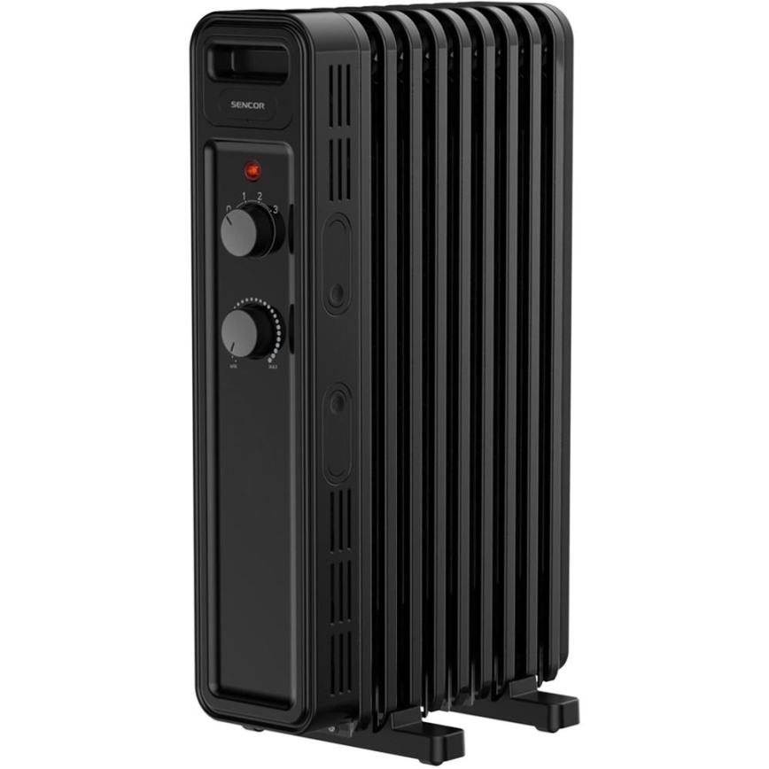 Sencor - radiator electric cu ulei, 9 secțiuni, 800/1200/2000W/230V, negru
