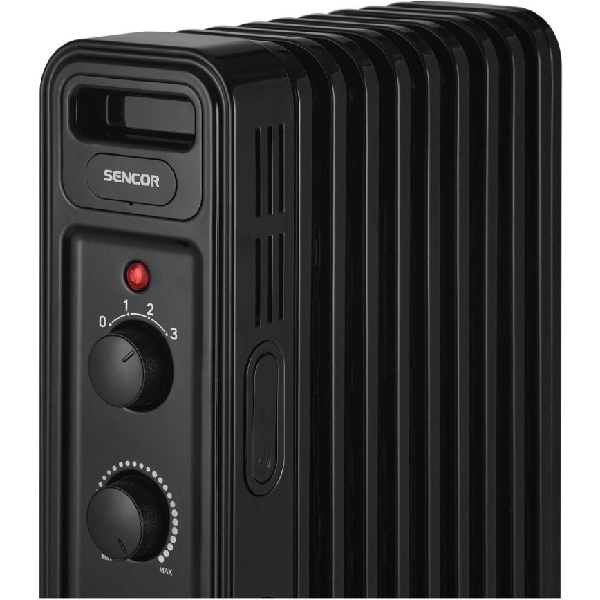 Sencor - radiator electric cu ulei, 9 secțiuni, 800/1200/2000W/230V, negru