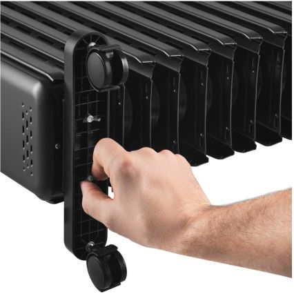 Sencor - Radiator electric pe ulei cu 11 aripioare, 1000/1200/2400 W, 230 V, Wi-Fi, negru