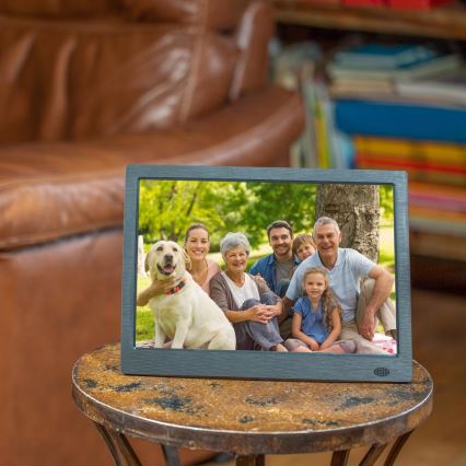 Sencor - Ramă foto digitală 13,3 cu difuzor, 230V, antracit + telecomandă