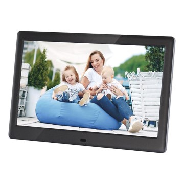 Sencor - Ramă foto digitală cu difuzor 230V, neagră + telecomandă