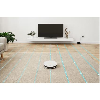 Sencor - Aspirator robot inteligent cu mop 2 în 1, 28W/2600 mAh, Wi-Fi, alb + telecomandă