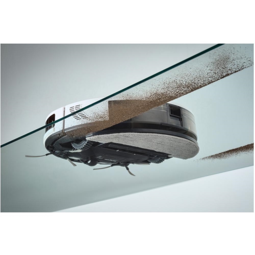 Sencor - Aspirator robot inteligent cu mop 2 în 1, 28W/2600 mAh, Wi-Fi, alb + telecomandă