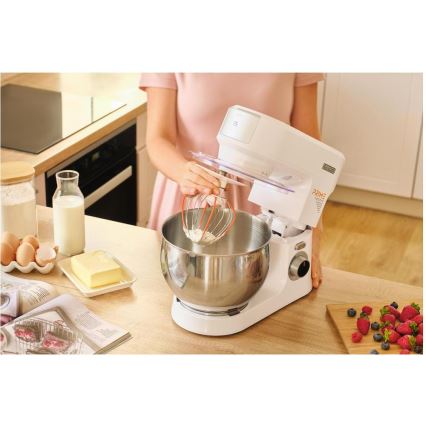 Sencor - Robot de bucătărie cu bol din oțel inoxidabil 1000W/230V alb