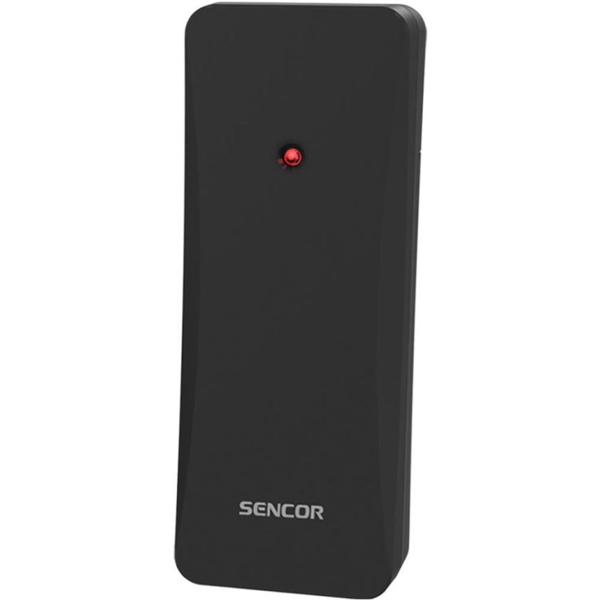 Sencor - Stație meteo cu afișaj LCD color, 3xAAA + 2xAA, negru