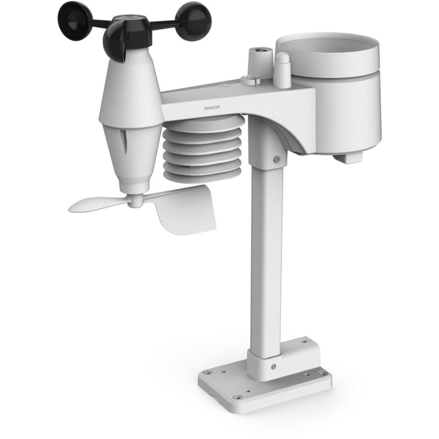 Sencor - Stație meteo profesională cu ecran LCD color și alarmă, 5V/1xCR2032 + 3xAA, Wi-Fi