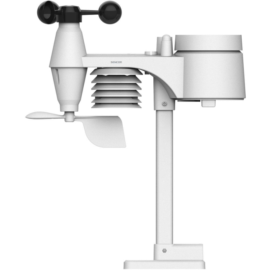 Sencor - Stație meteo profesională cu ecran LCD color și alarmă, 5V/1xCR2032 + 3xAA, Wi-Fi