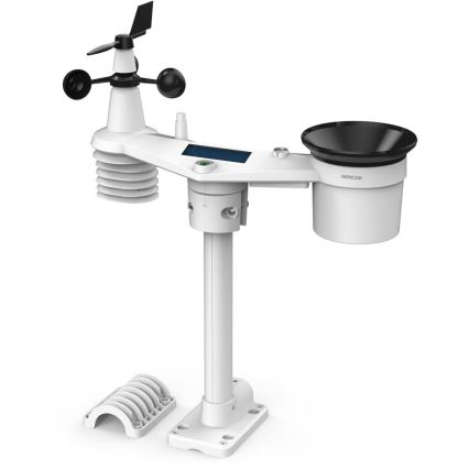 Sencor - Stație meteo profesională cu ecran LCD color, 5 V, alimentare: 1xCR2032 + 3xAA + 2xAA, Wi-Fi Tuya