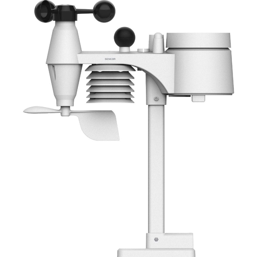 Sencor - Stație meteo profesională cu ecran LCD color și ceas cu alarmă 5V/1xCR2032 + 3xAA