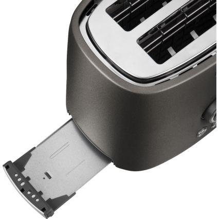 Sencor - Toaster cu 2 felii și suport pentru chifle, 1000 W/230 V, antracit
