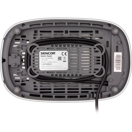 Sencor - Toaster cu 2 felii și suport pentru chifle, 1000 W/230 V, antracit