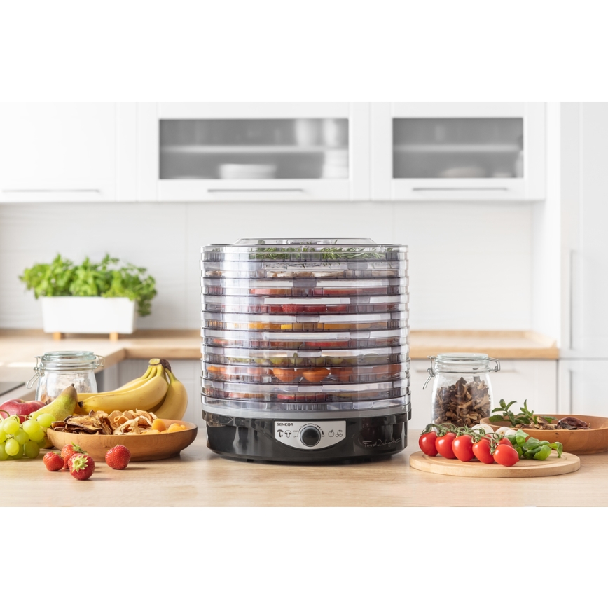 Sencor - Uscător de alimente cu termoreglare 250W/230V