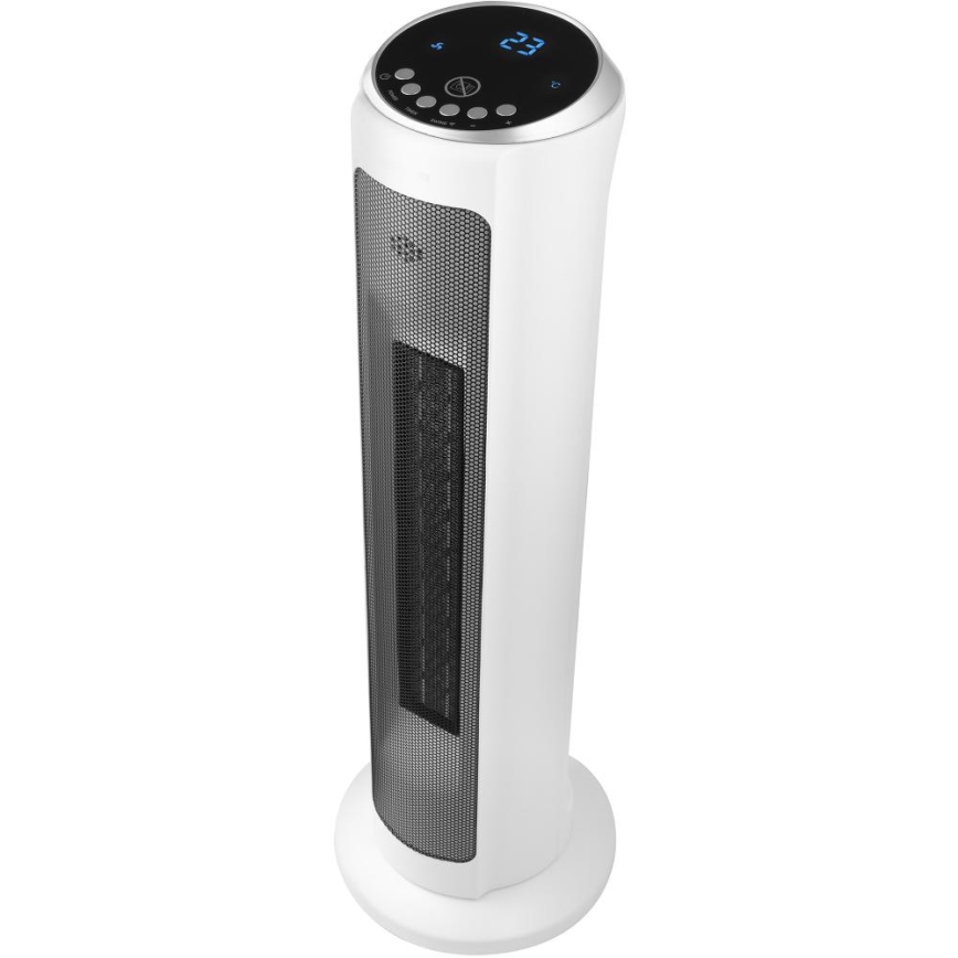 Sencor - Ventilator cu încălzire ceramică 2200W/230V Wi-Fi alb + telecomandă