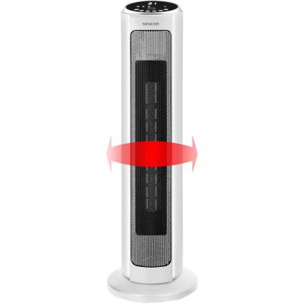 Sencor - Ventilator cu încălzire ceramică 2200W/230V Wi-Fi alb + telecomandă