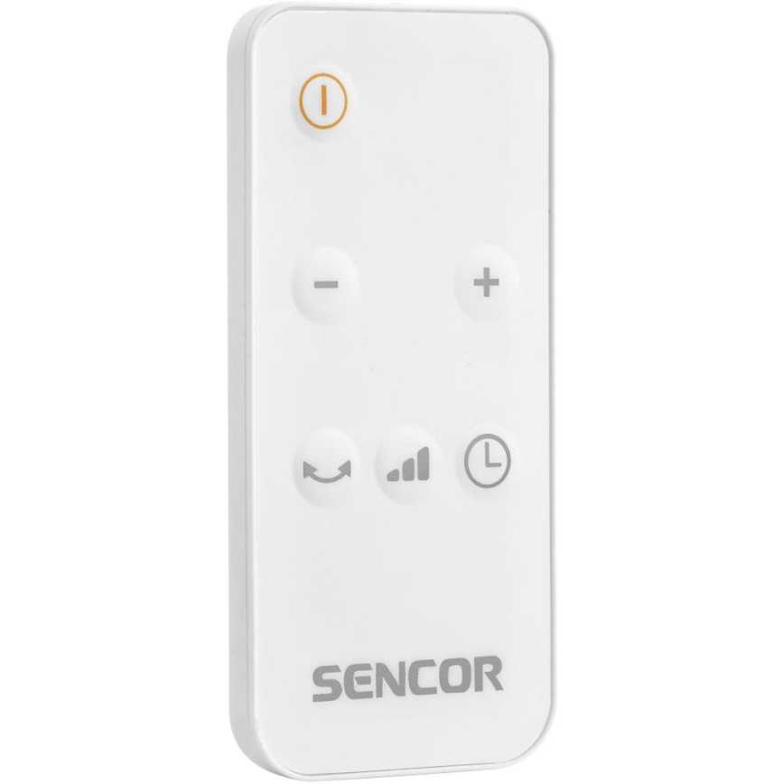 Sencor - Ventilator cu încălzire ceramică 2200W/230V Wi-Fi alb + telecomandă