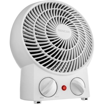 Sencor - Ventilator cu încălzitor 1200/2000 W, 230 V, alb