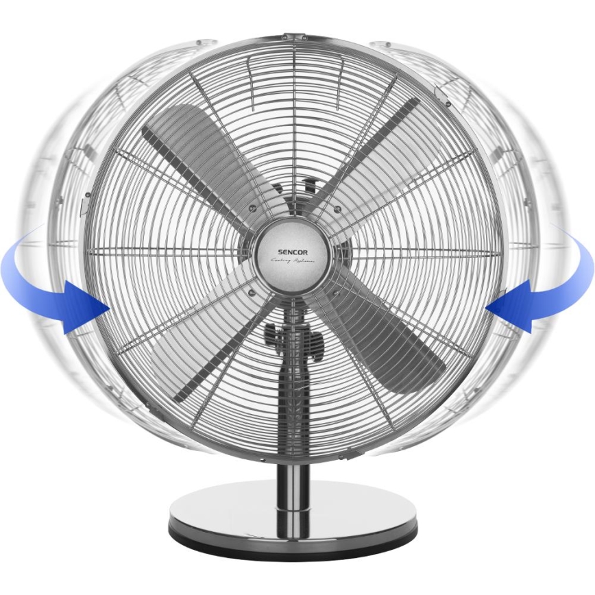 Sencor - Ventilator de birou 50W/230V, crom lucios
