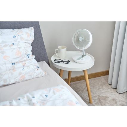 Sencor - Ventilator de birou reîncărcabil 5W/5V 4000 mAh, alb