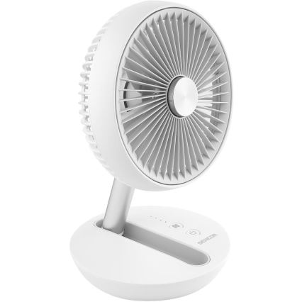 Sencor - Ventilator de birou reîncărcabil 5W/5V 4000 mAh, alb