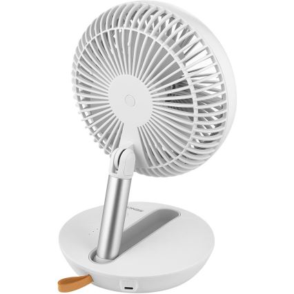 Sencor - Ventilator de birou reîncărcabil 5W/5V 4000 mAh, alb