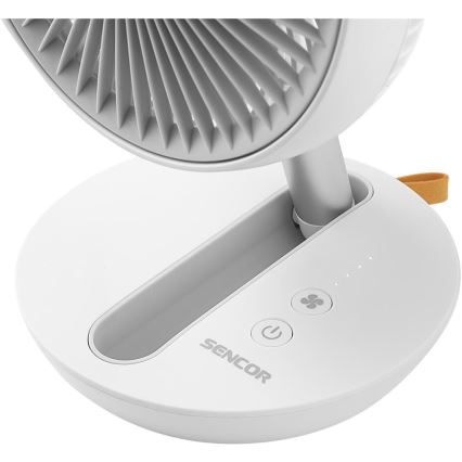 Sencor - Ventilator de birou reîncărcabil 5W/5V 4000 mAh, alb