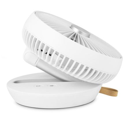 Sencor - Ventilator de birou reîncărcabil 5W/5V 4000 mAh, alb