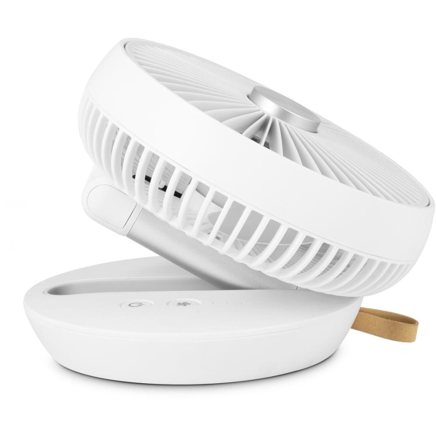 Sencor - Ventilator de birou reîncărcabil 5W/5V 4000 mAh, alb