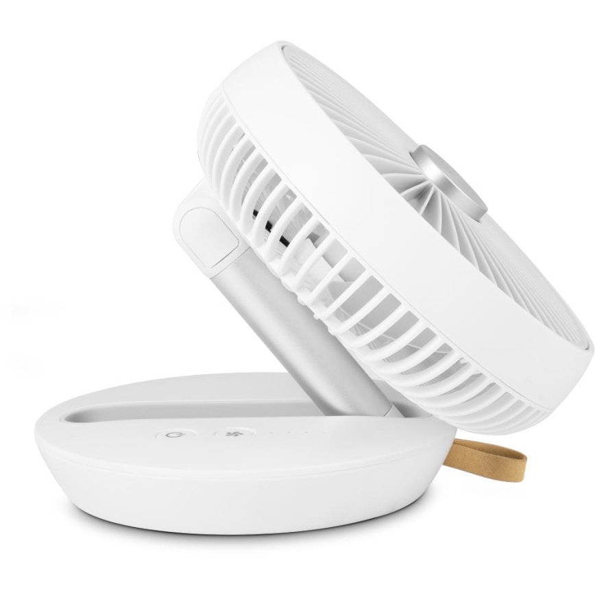 Sencor - Ventilator de birou reîncărcabil 5W/5V 4000 mAh, alb
