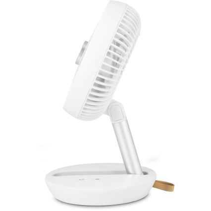 Sencor - Ventilator de birou reîncărcabil 5W/5V 4000 mAh, alb