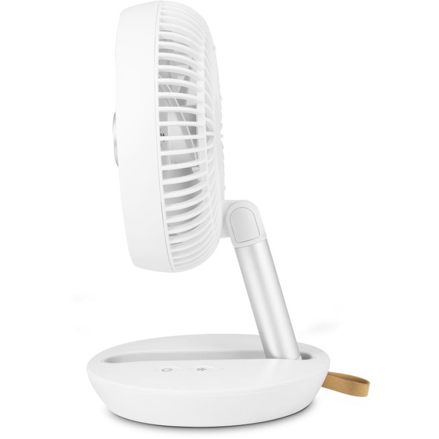 Sencor - Ventilator de birou reîncărcabil 5W/5V 4000 mAh, alb