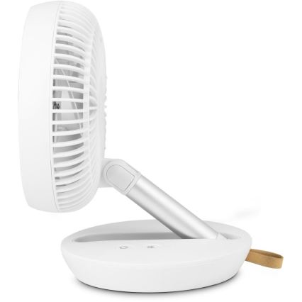 Sencor - Ventilator de birou reîncărcabil 5W/5V 4000 mAh, alb